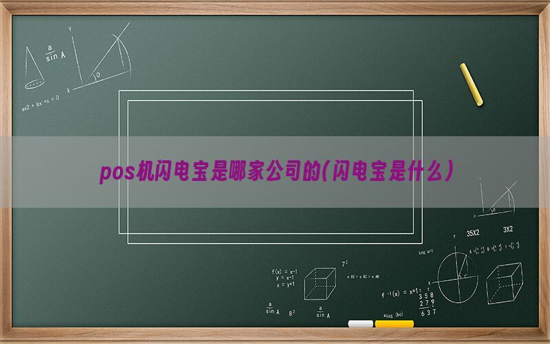 pos机闪电宝是哪家公司的(闪电宝是什么)